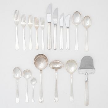 A Swedish silver cutlery, 'Excellens', including with mark of CG Hallberg, Stockholm 1959 (132 pieces).