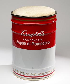 A Simon Gavina "Omaggio to Andy Warhol" stool, Ultramobile Collection, Studio Simon, Bologna, Italy post 1973.