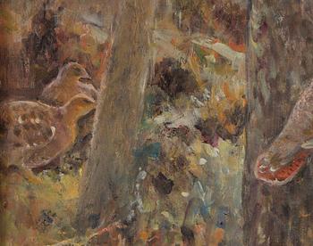Emil Edvard Danielsson, Capercaillies in a Forest.
