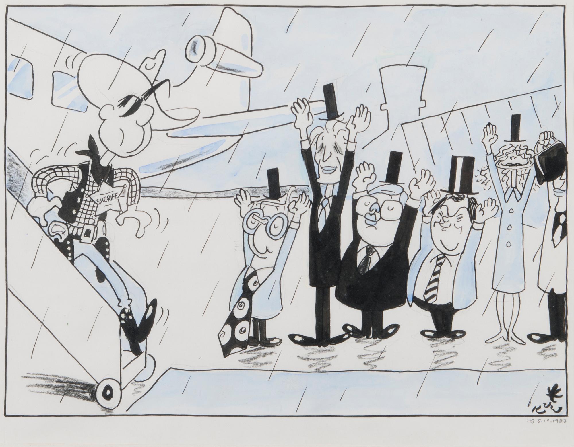 KARI SUOMALAINEN, piirros, sekatekniikka, signeerattu ja päivätty.