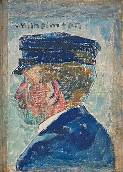 447. Carl Wilhelmson, Man in blue, study for "Midsommarafton" [Midsummer Eve] (1915).