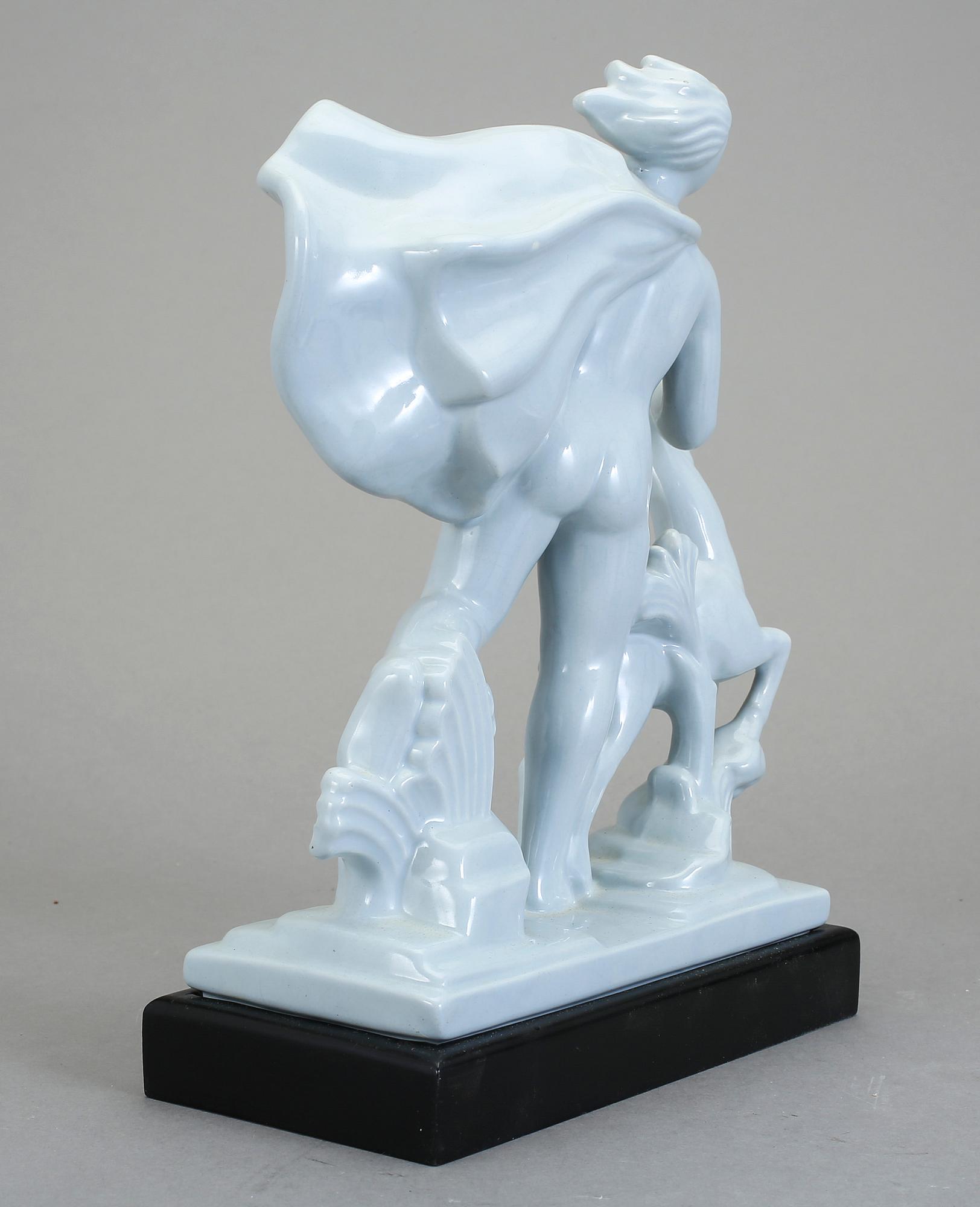 FIGURIN, flintgods, "Diana", Arthur Percy, Gefle Porslinsfabrik.