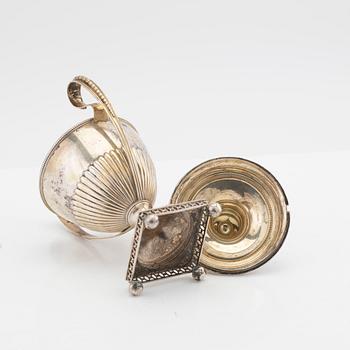 Sockerskål, silver, empirestil, GAB, Stockholm, 1897.