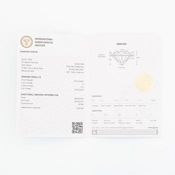 Brilliant cut diamond necklace, with IGI report.