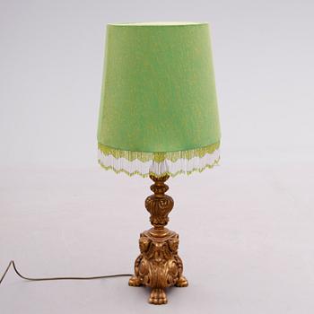 BORDSLAMPA, barockstil, 1900-talets mitt.