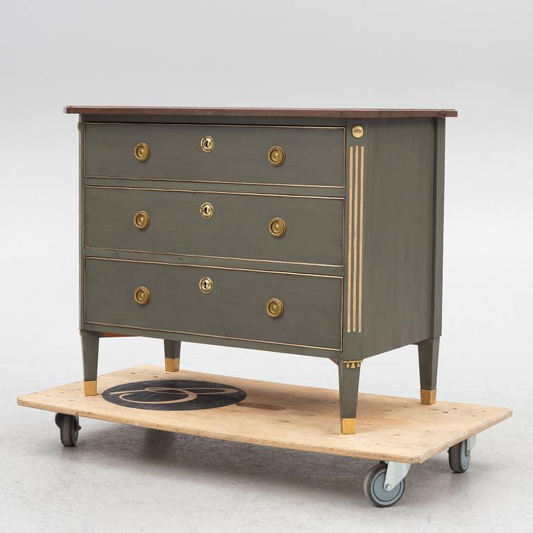 A Gustavian style chest of drawers, first half of the 20th Century.