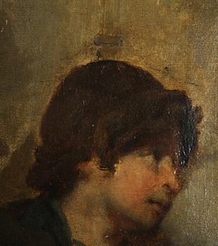 OKÄND KONSTNÄR, olja på duk, sign Bardot?, 1800/1900-tal.