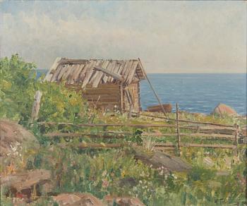 Woldemar Toppelius, Mökki rannalla.