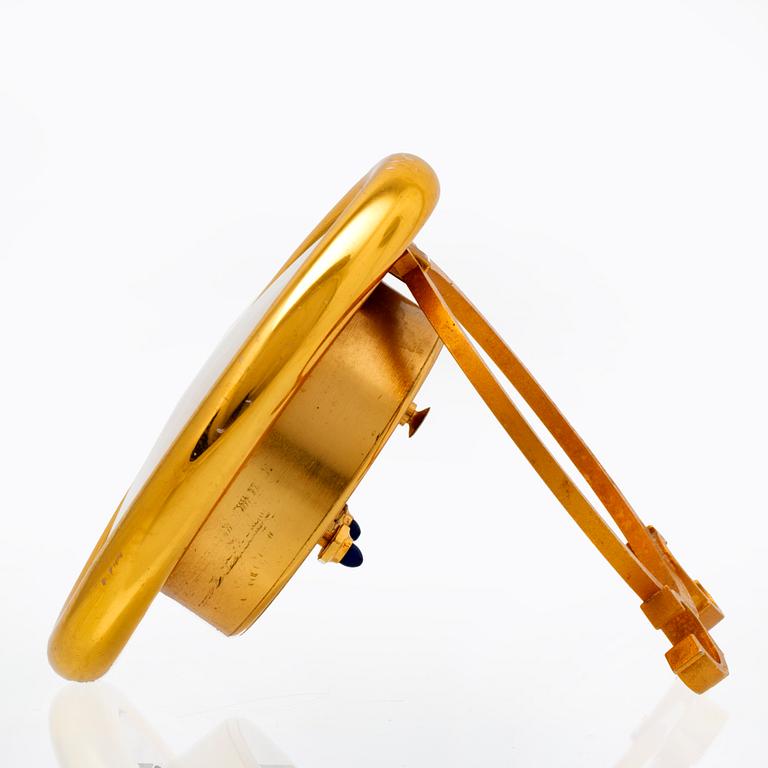 Cartier, bordsur / väckarklocka, 90 x 74 mm.