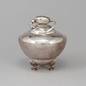 A Georg Jensen sugar box, sterling , Copenhagen 1945-51,