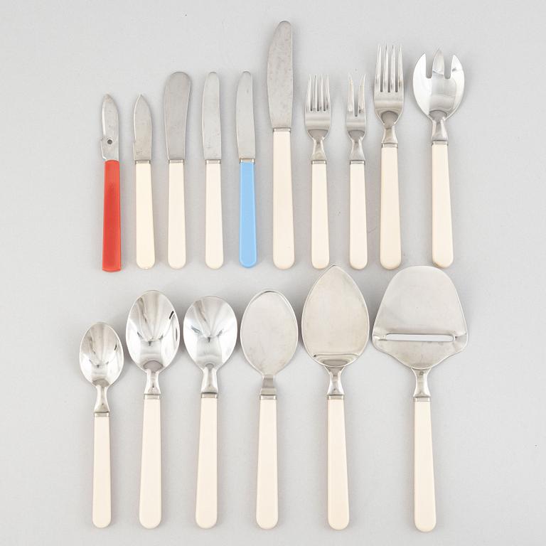 Sigvard Bernadotte, a 103-piece stainless steel flat ware set, Sweden.