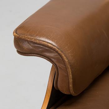 Charles and Ray Eames, a 1980s 'Lounge chair' and stool for Herman Miller.