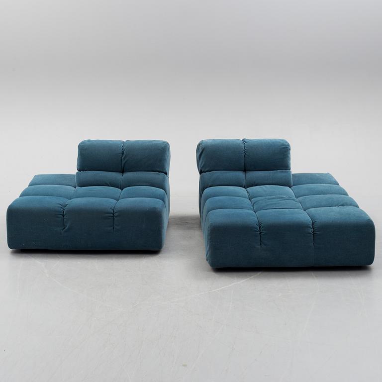 A twp sectioned "Tufty time" sofa by Patricia Urquliola for B&b Italia.