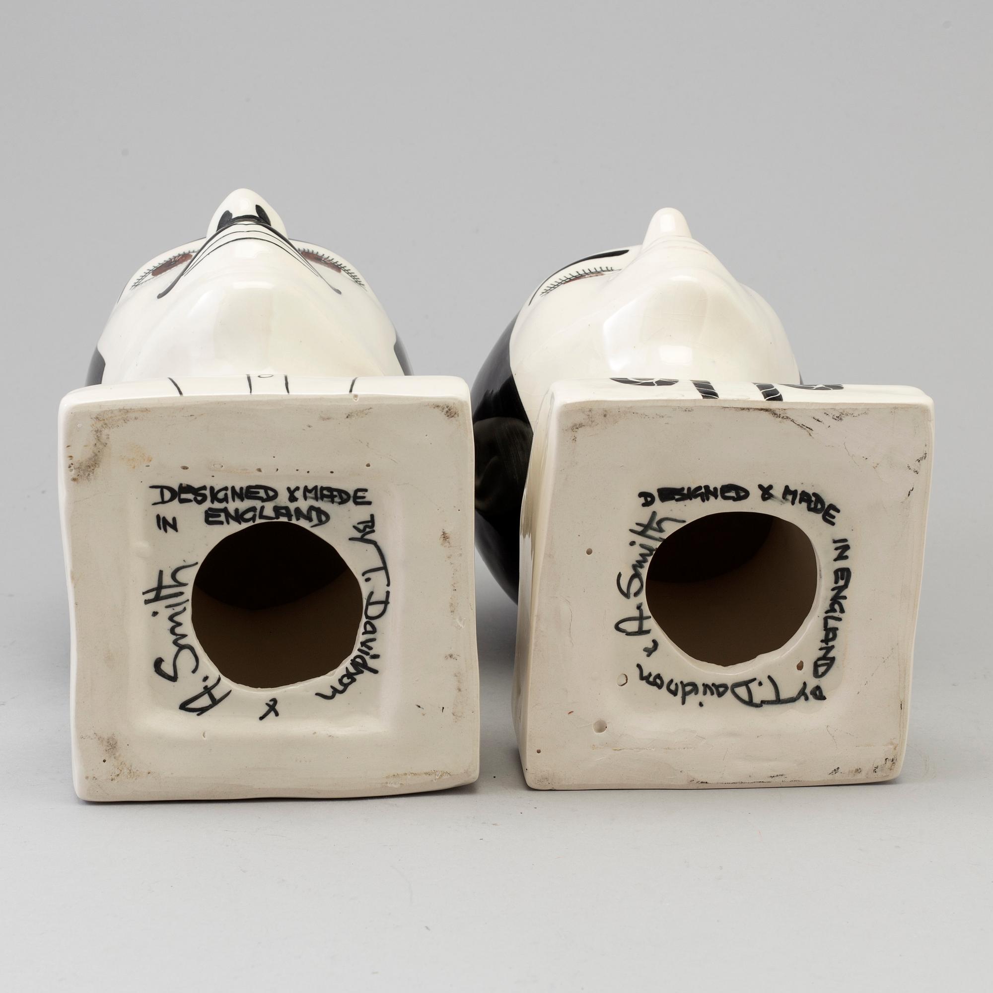 Two T Davidson and A Smith porcelain figurines, signed, second half of the 20th century.