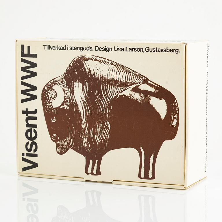 Lisa Larson, a 'Visent' figurine, for NK, Nordiska Kompaniet, Sweden in collaboration with WWF, Gustavsberg.