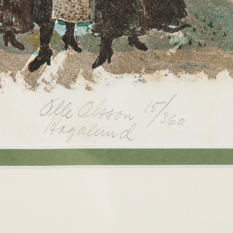 A litograph by OLLE OLSSON-HAGALUND, signed and numbered 15/360.