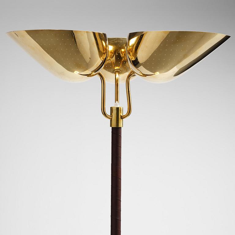 Carl-Axel Acking, a brass floor lamp model "2645", Bröderna Malmströms Metallvarufabrik, Malmö, 1940s-50s.
