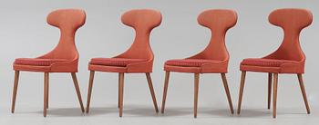 A set of four Danish chairs, unknown maker, 1950's.