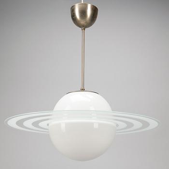 TAKLAMPA, glas, "Saturnus", 1900-talets andra hälft. Höjd ca 58 cm.
