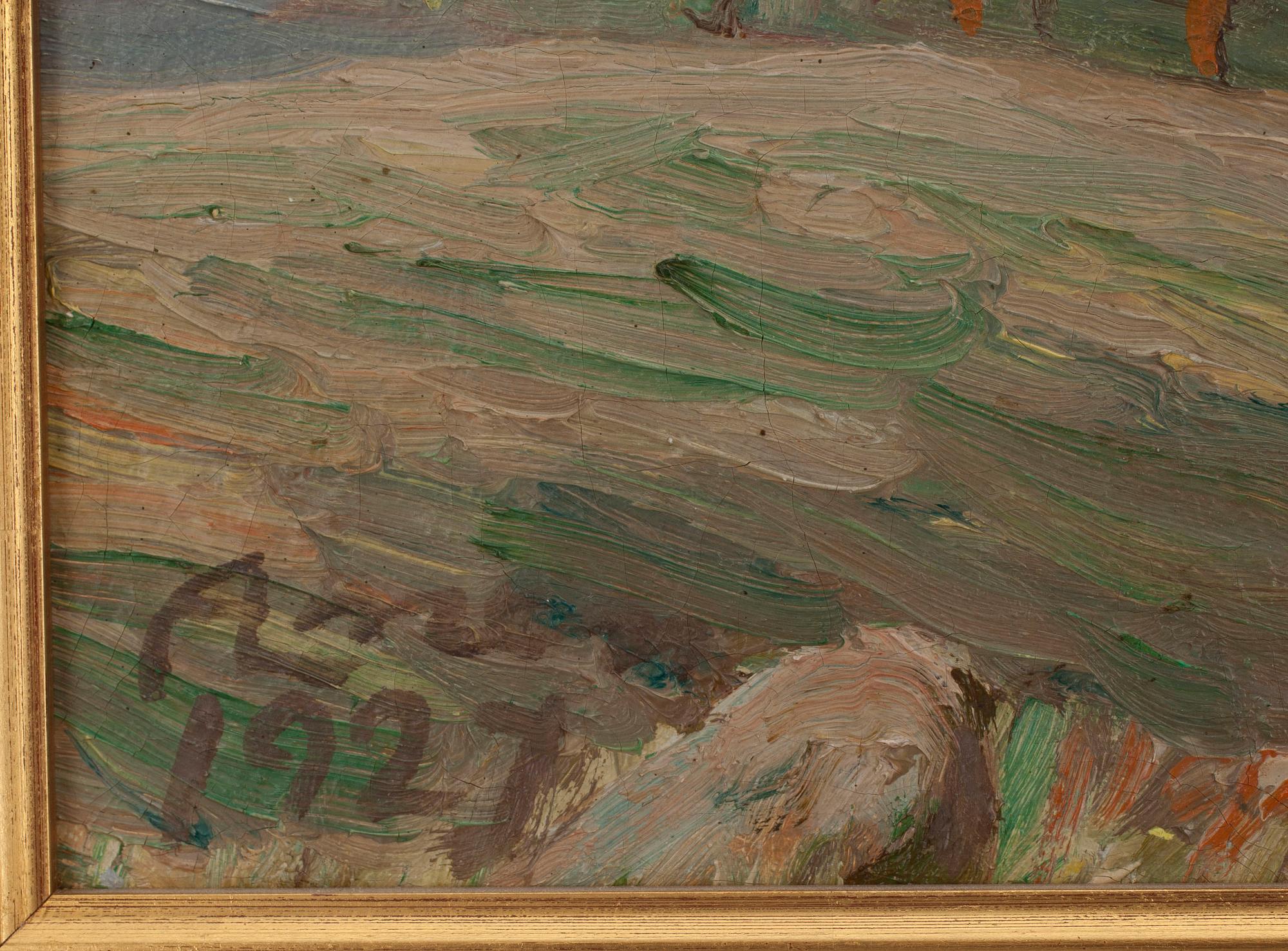 OKÄND KONSTNÄR, olja på duk, signerad, daterad 1927.