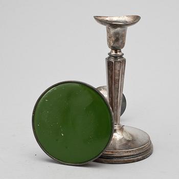LJUSSTAKAR, ett par, silver, MGAB, Uppsala, 1957.