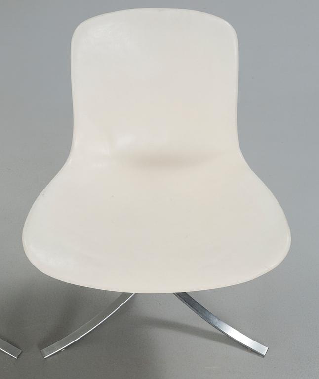 Four “PK9/Tulip chair” chairs, designed by Poul Kjaerholm, produced by Fritz Hansen, 1980s.