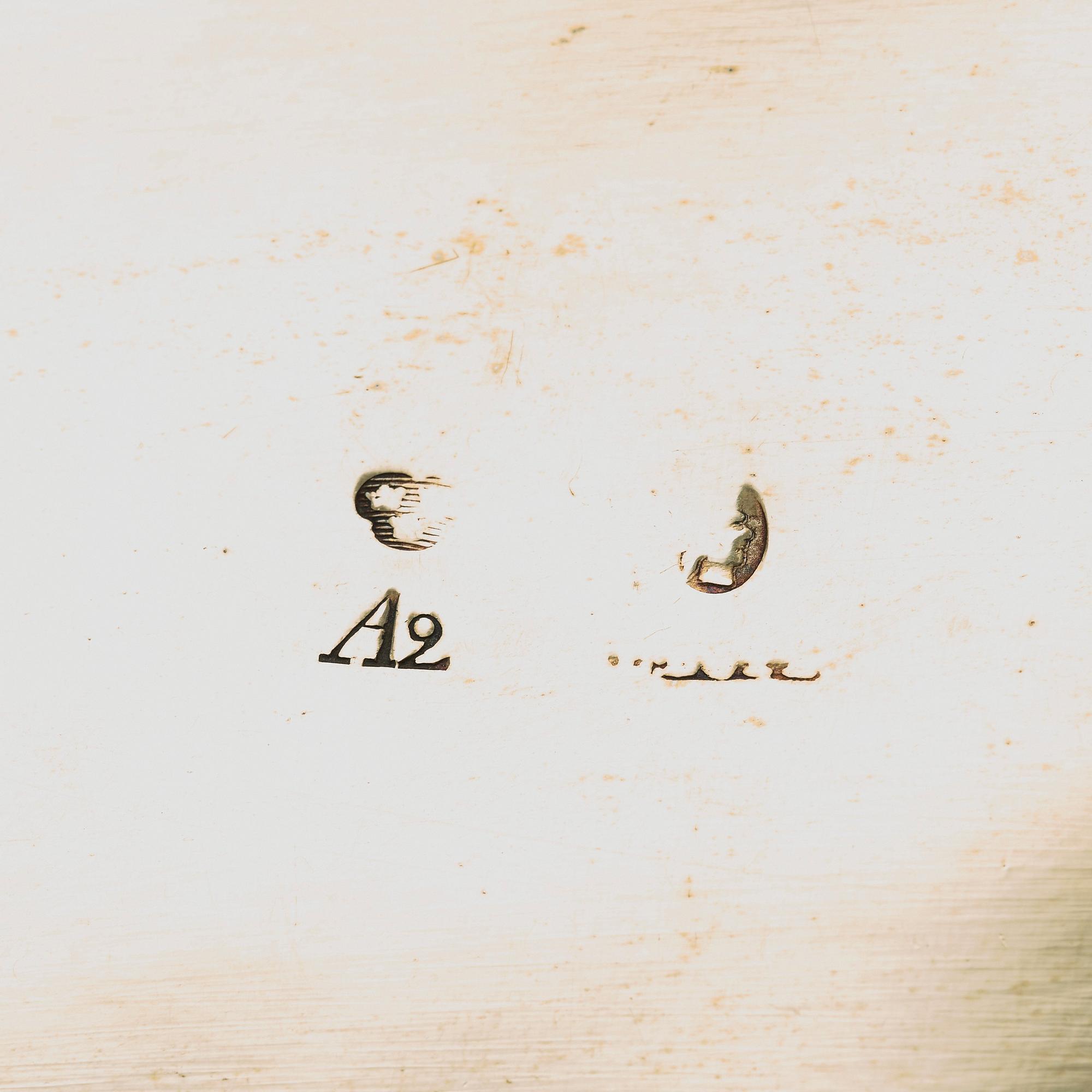 Lars Boye, skrin, silver, Stockholm 1783. Gustavianskt.