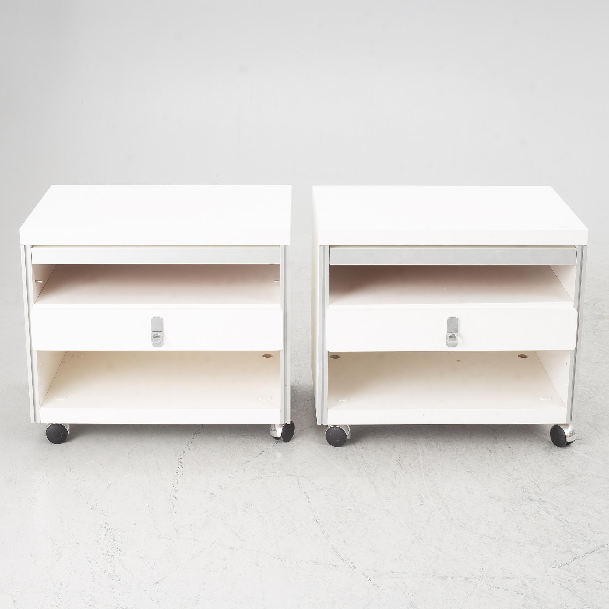 Antonio Gioia, bedside tables, a pair, "Avanti", DUX, second half of the 20th century.
