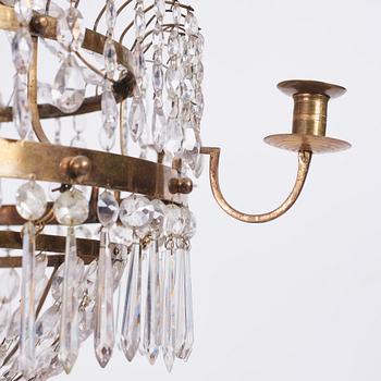 A late Gustavian seven-light chandelier, circa 1800.