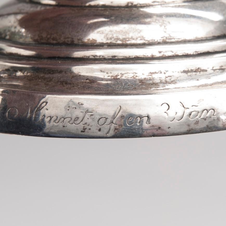 LJUSSTAKAR, ett par, silver, Jafet Knuuttinen (1857-1898), Kuopio 1860. Vikt 162,8 g.