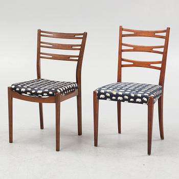 Six 'Della' chairs, Danmark, sold at IKEA, 1960's, and two similar chairs and a mid 20th century dining table.