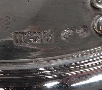 TOALETTSET, 6 delar, silver, Birmingham, 1918-1919.
