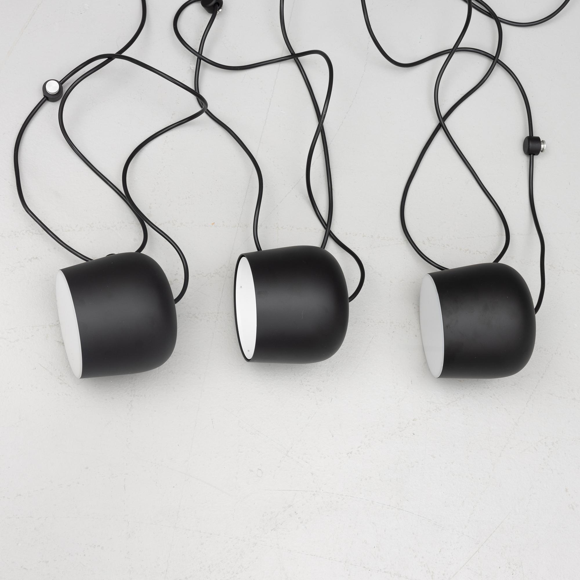 Erwan & Ronan Bouroullec, three 'Aim Small' ceiling lamps, Flos, Italy.