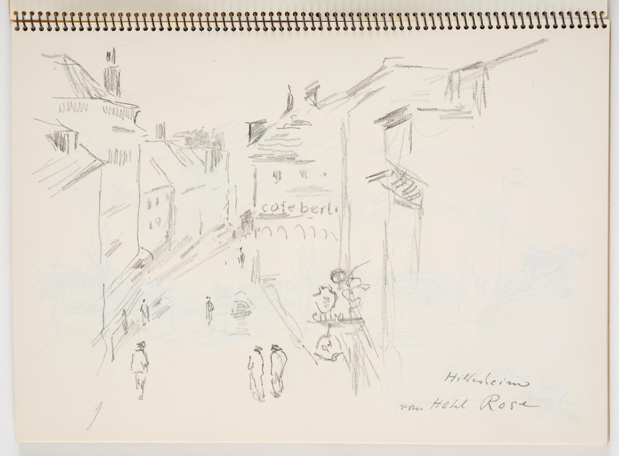 Lotte Laserstein, Skissblock med 23 teckningar varav 3 signerade.