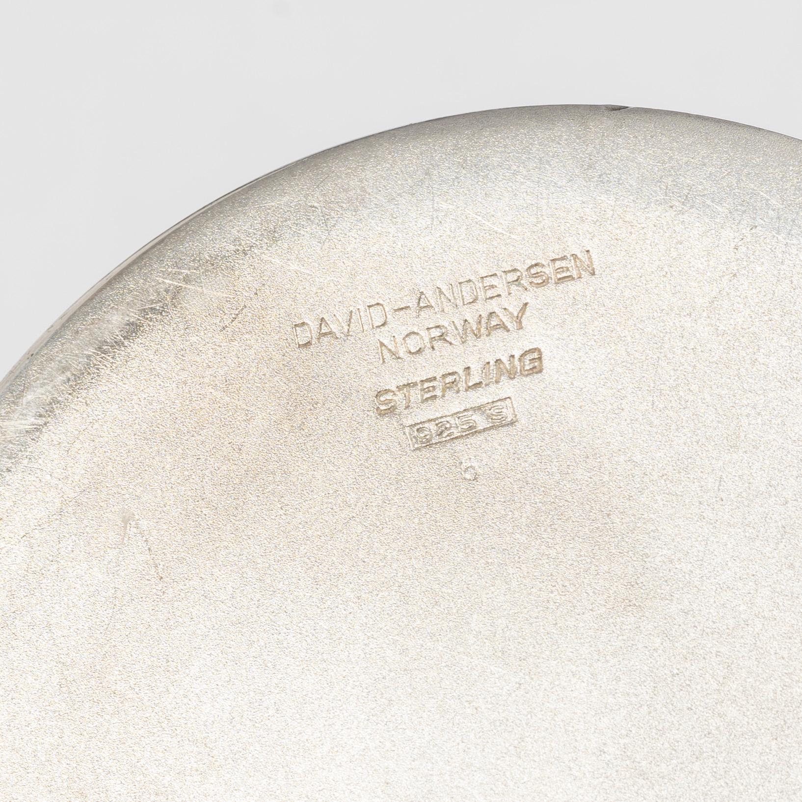 David Andersen, lockask, sterlingsilver och emalj, Norge, 1900-talets mitt.