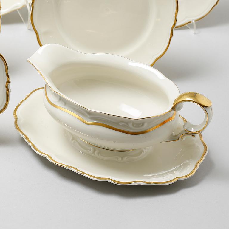 98 pieces of porcelain tableware partly from KPM in Germany, model "Royal Ivory", around the mid 20th century.