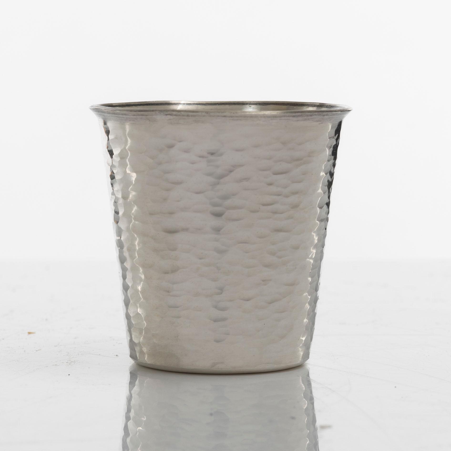 Ten small sterling silver beakers, marks of company Terrs i Wexiö AB, Växjö 1973-1976.