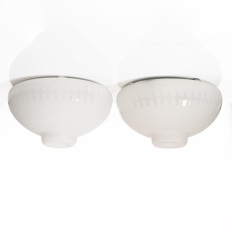 Harald Notini, or Uno Westerberg, a pair of ceiling lamps model "12012", Arvid Böhlmarks Lampfabrik, Stockholm, 1950s.