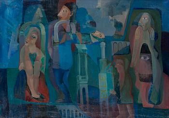 Kaisa Villikka, oil on canvas, signed and dated -74.