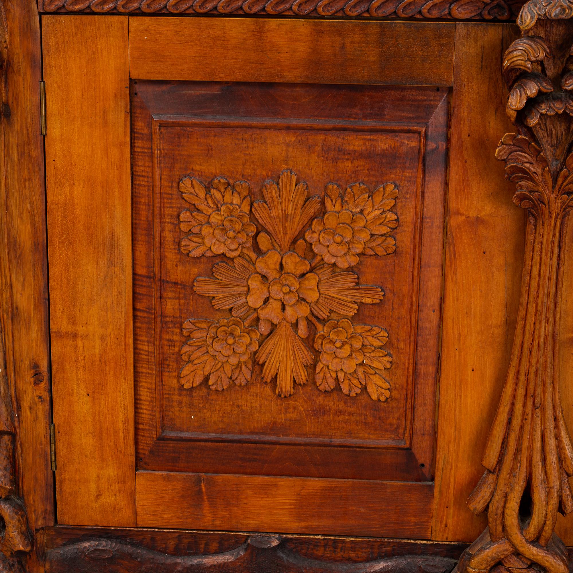 KNUT FJAESTAD, a folk art sideboard, Sweden, the former part of the 20th C.