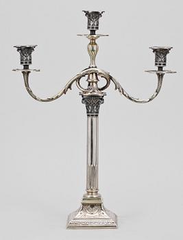 KANDELABER, nysilver, Würtembergische Metallwaren Fabrik (WMF), sekelskiftet 1900.