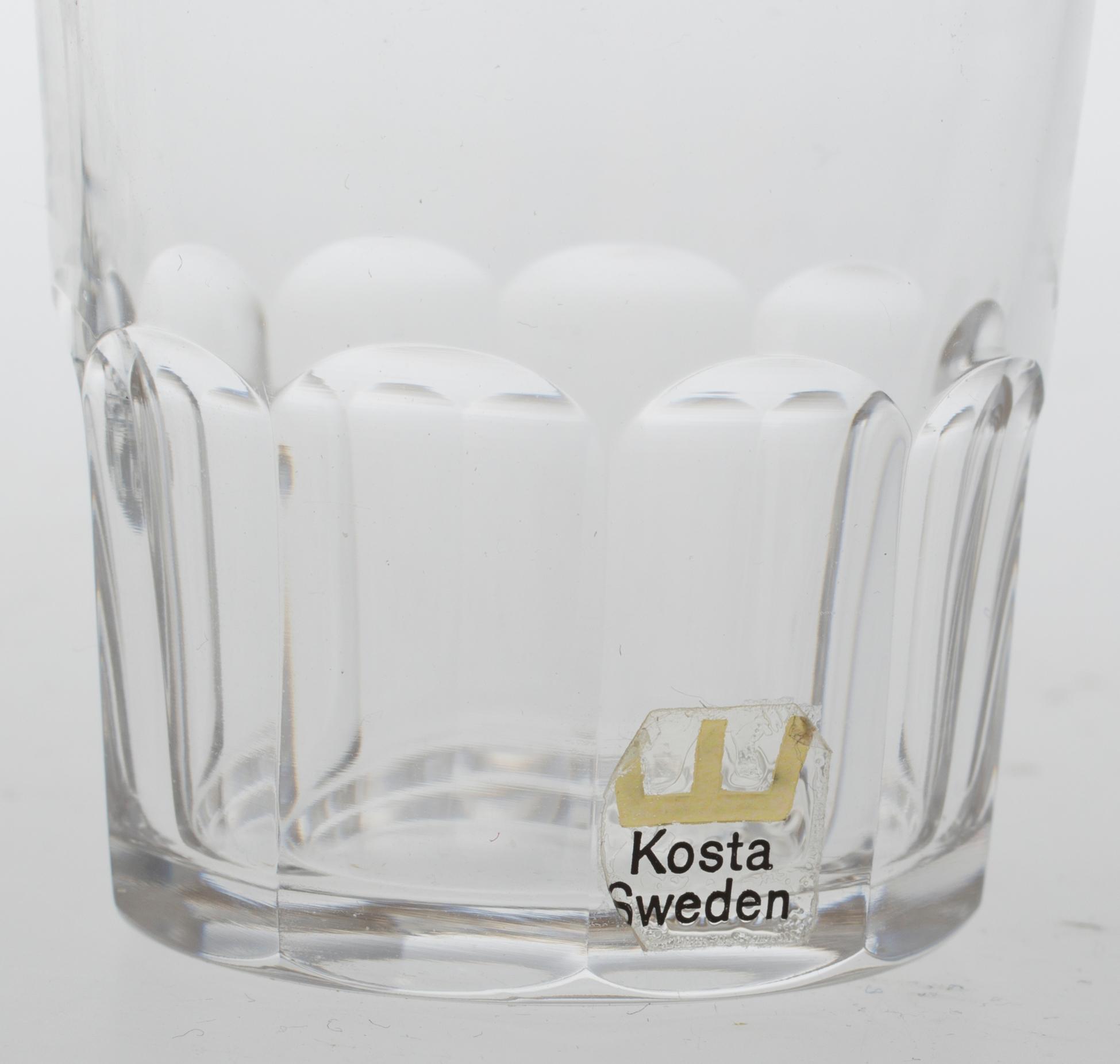 GLASSERVIS, 32 delar, "Odelberg Junior", Kosta, 1900-talets andra hälft.
