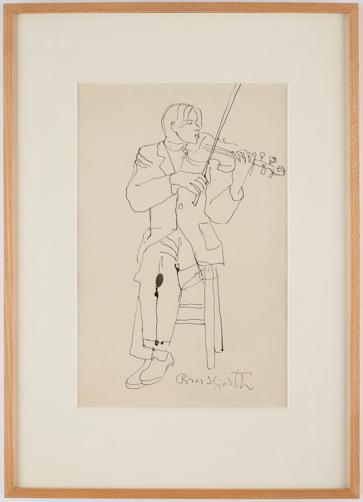 Bror Hjorth, Ole with violin.