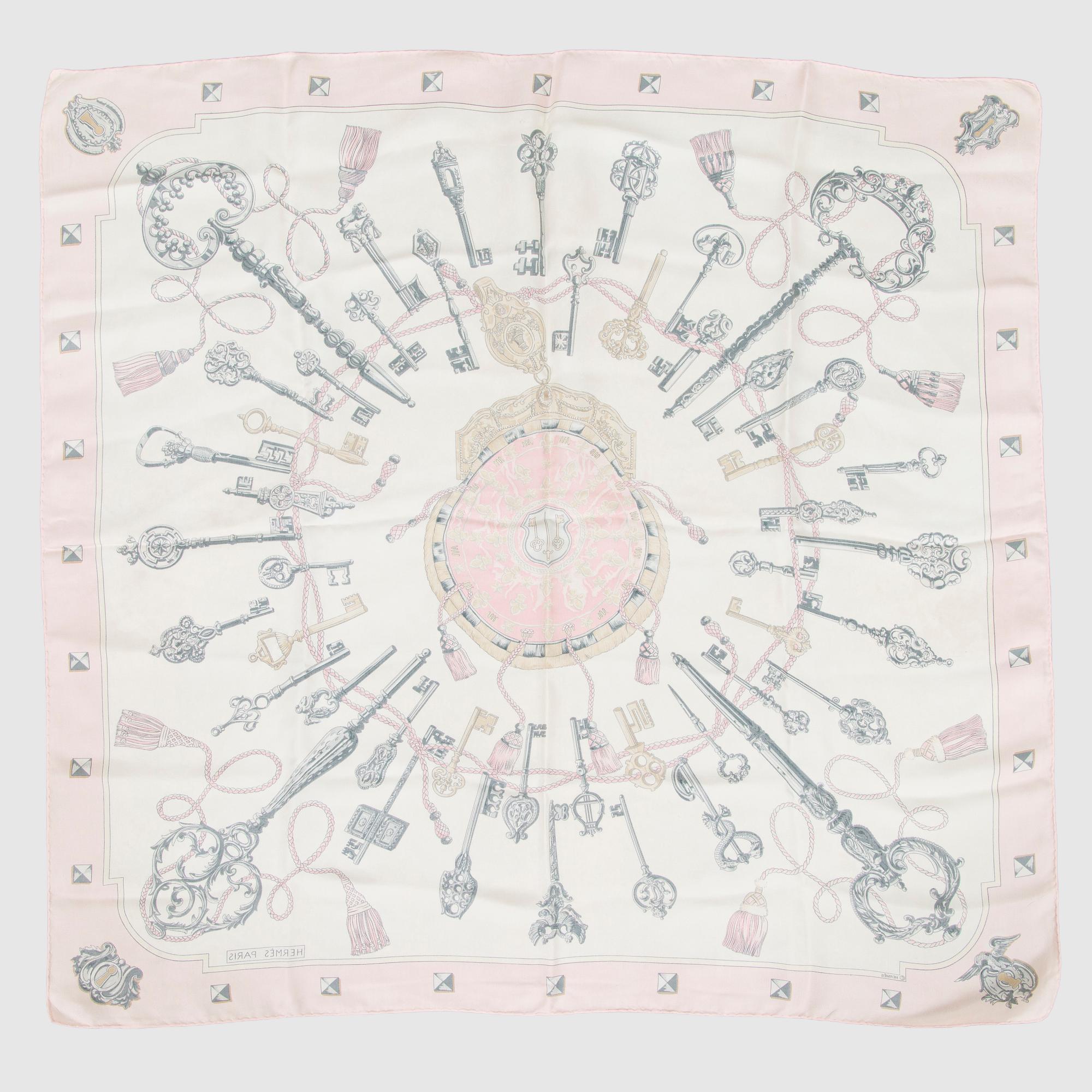 Hermès, "Les Clefs" scarf.