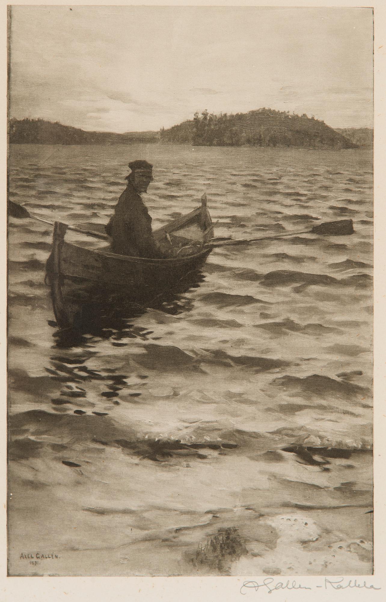 Akseli Gallen-Kallela, Rowing to the Shore.
