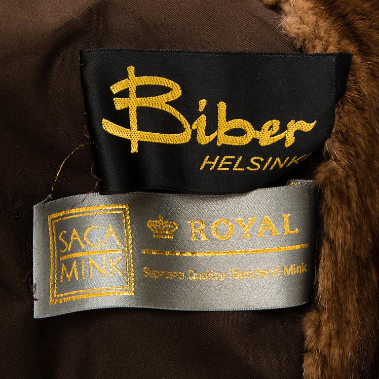 A SAGA MINK FUR COAT by Biber Helsinki, Finland.