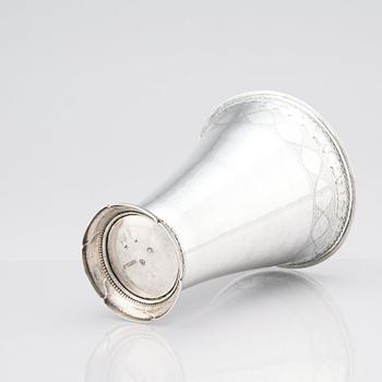 A Swedish 18th century silver beaker, marks of Johan Martin Loëll, Falun 1794.