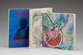 BÖCKER, 3 st. Marc Chagall. Bl.a. "Homme to Marc Chagall" Tudor Publishing Co., New York.