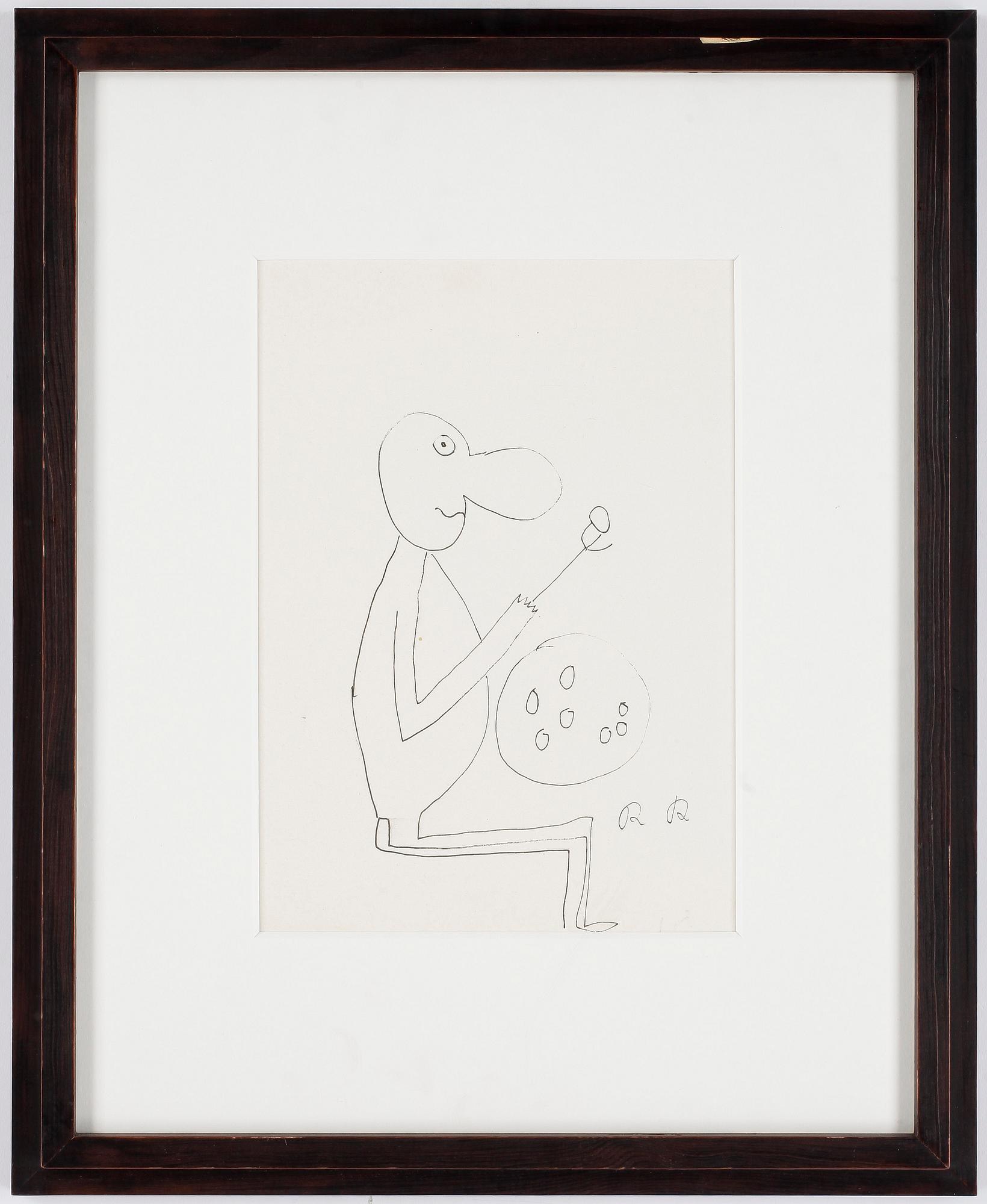 ROGER RISBERG, teckning, monogramsignerad.