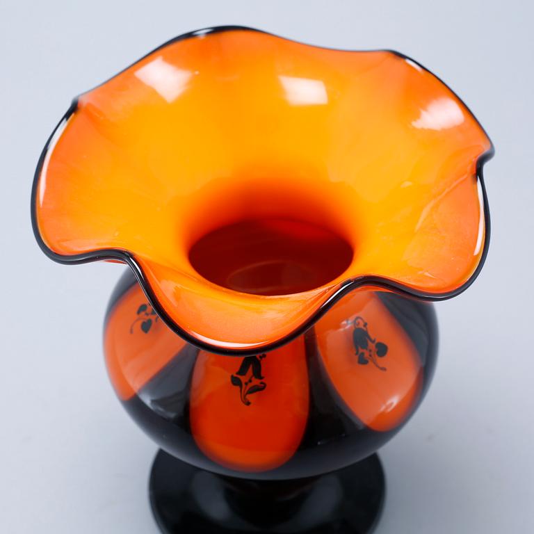 A glass vase attributed to Dagobert Peche, Loetz, Austria, 1920s.